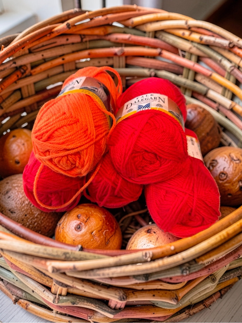 Dalegarn of Norway/ Wool Yarn Bundle in Red and Orange